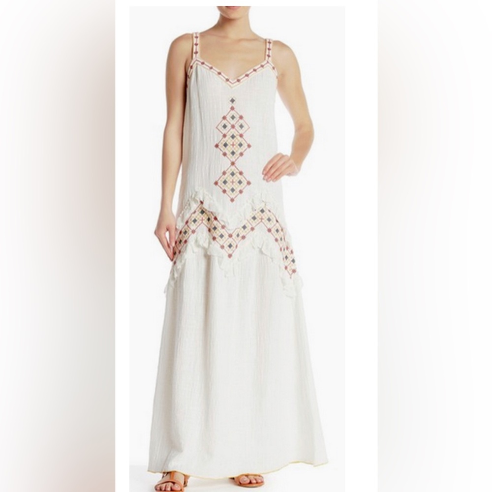 NWOT Max studios London embroidered maxi dress